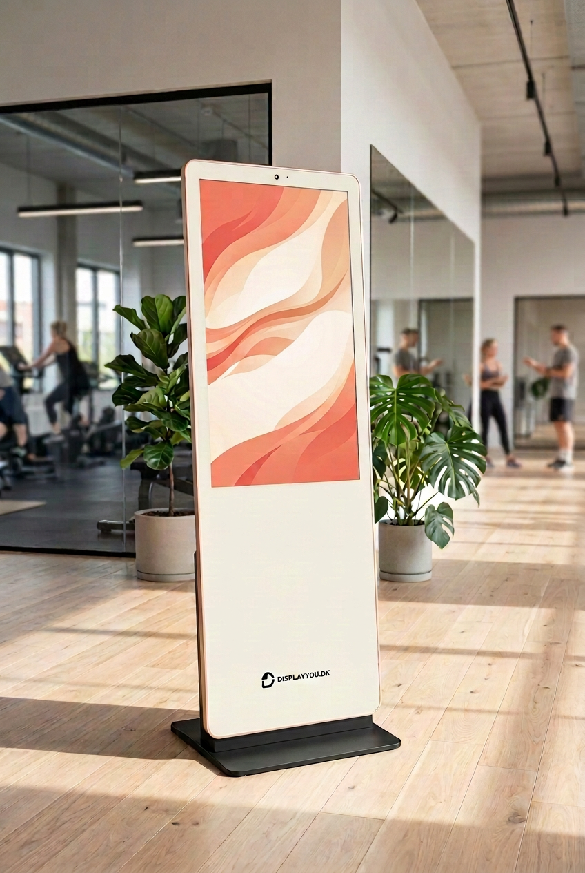 Display You infoskærm i entréen til et fitnesscenter