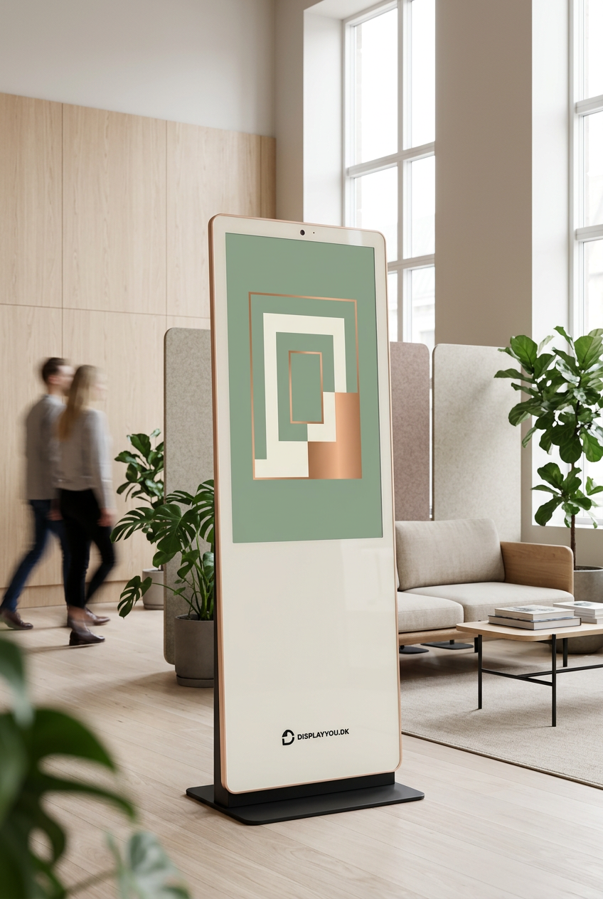 Display You infoskærm i lobbyen af et moderne kontor
